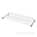 Kitchen stainless steel double layer dish wire basket